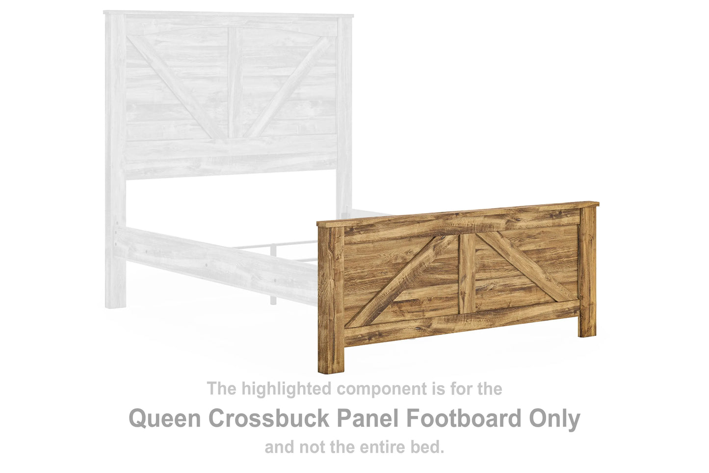 Branstony Queen Crossbuck Panel Footboard