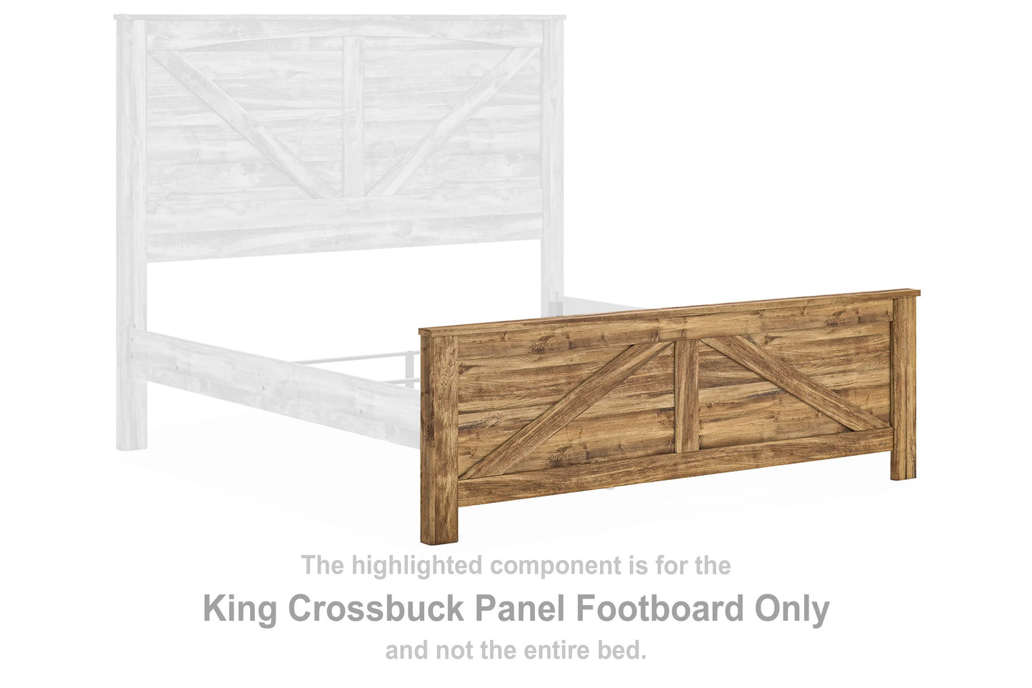 Branstony King Crossbuck Panel Footboard