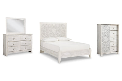 Paxberry Full Panel Bed, Dresser, Mirror and Chest