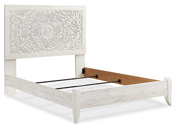 Pie de cama con paneles Paxberry Queen y rieles