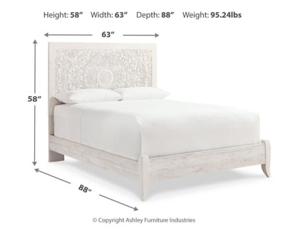 Cama Queen con paneles Paxberry