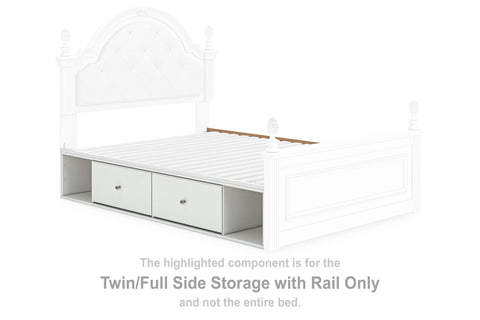 Maylilly Twin/Full Side Storage with Rail