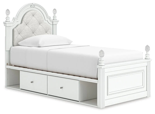 Maylilly Twin Upholstered Panel Storage Bed