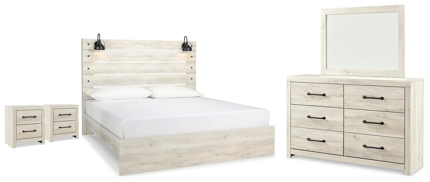 Cambeck King Panel Bed, Dresser, Mirror and 2 Nightstands