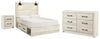 Cambeck Queen Panel Bed with Storage, Dresser and Nightstand