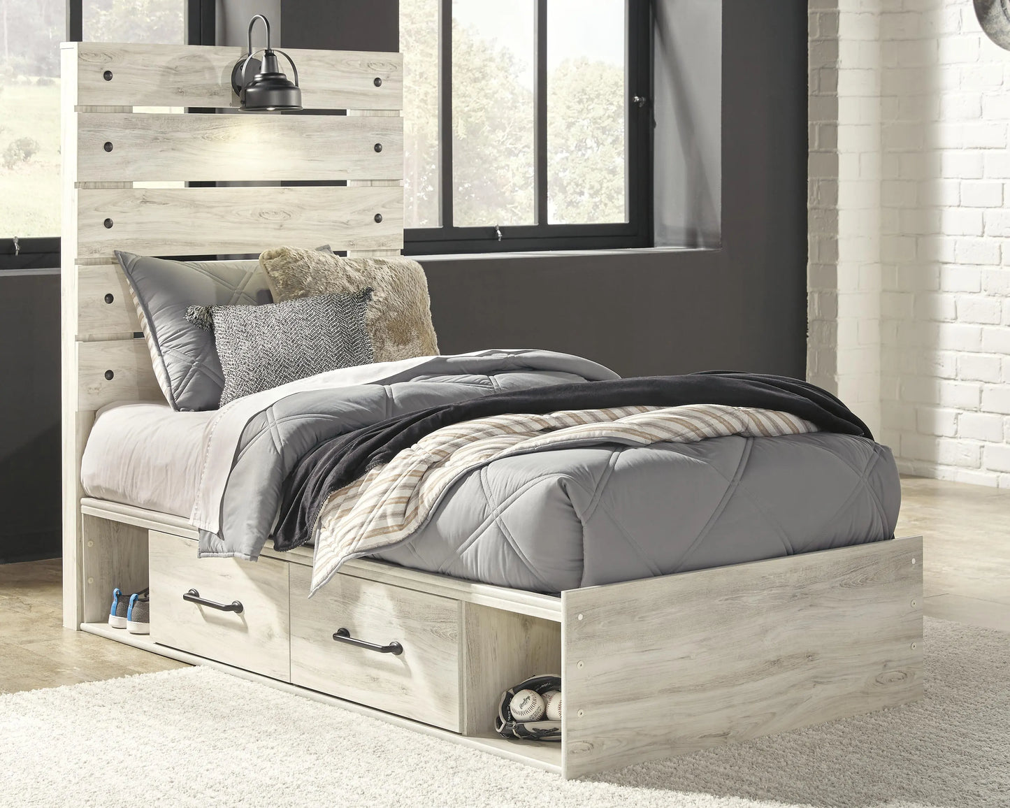 Cama doble Cambeck con 4 cajones de almacenamiento