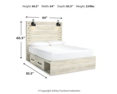 Cama Queen Cambeck con dos cajones de almacenamiento