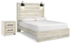 Cama Queen Cambeck con paneles y dos mesitas de noche
