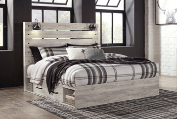 Cama King Cambeck con 4 cajones de almacenamiento