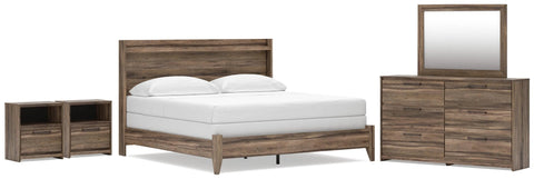 Baystorm King Panel Bed, Dresser, Mirror and 2 Nightstands