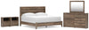Baystorm King Panel Bed, Dresser, Mirror and 2 Nightstands