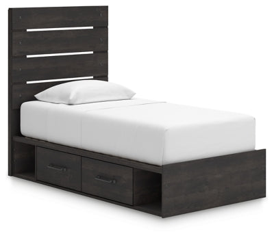 Delmorta Twin Panel Bed with Storage