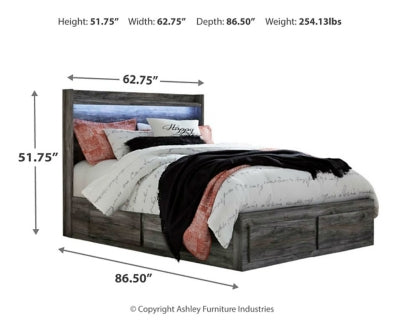 Cama Queen con paneles Baystorm y 2 cajones de almacenamiento
