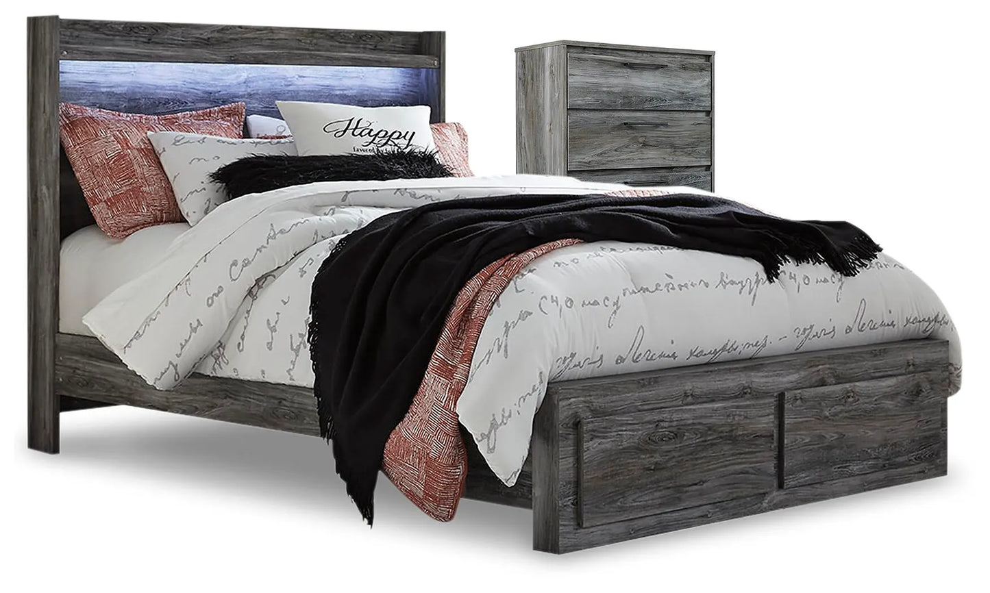 Cama Queen con almacenamiento y arcón Baystorm