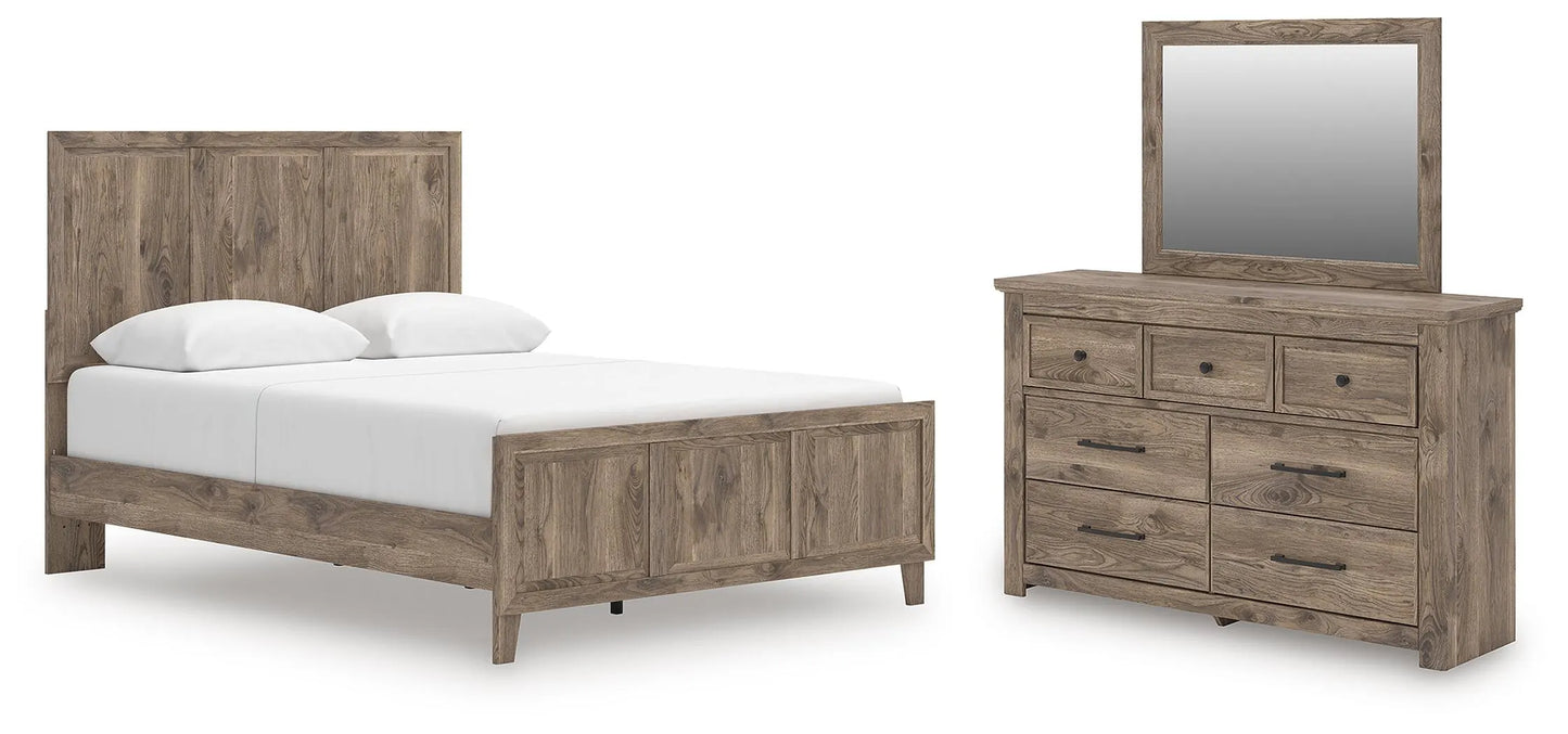 Keithland Queen Panel Bed, Dresser and Mirror