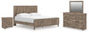 Keithland King Panel Bed, Dresser, Mirror and Nightstand