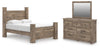 Keithland Queen Poster Bed, Dresser and Mirror