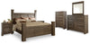Juararo King Poster Bed, Dresser, Mirror, Chest and 2 Nightstands