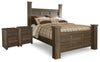Cama con dosel Juararo Queen y dos mesitas de noche