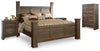 Cama con dosel Juararo King, cómoda y dos mesitas de noche