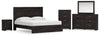 Belachime King Panel Bed, Dresser, Mirror, Chest and Nightstand