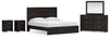 Belachime King Panel Bed, Dresser Mirror and 2 Nightstands