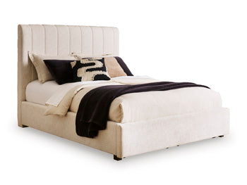 Shoralli Queen Upholstered Storage Footboard/Rails/Roll Slats