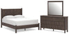 Cadmori Queen Panel Platform Bed, Dresser and Mirror