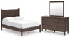 Cadmori Full Panel Platform Bed, Dresser and Mirror