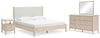 Cadmori King Upholstered Panel Bed, Dresser, Mirror and Nightstand