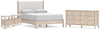 Cama Queen Cadmori con paneles, cómoda y dos mesitas de noche