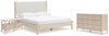 Cama Cadmori King con paneles, cómoda y dos mesitas de noche