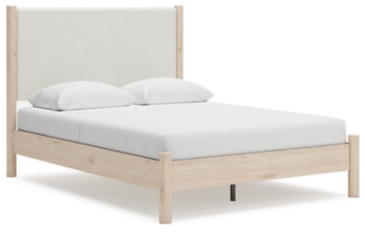 Cama Cadmori Queen con paneles tapizados