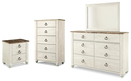 Willowton Dresser, Mirror, Chest and Nightstand