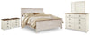 Willowton King Panel Bed, Dresser, Mirror and 2 Nightstands