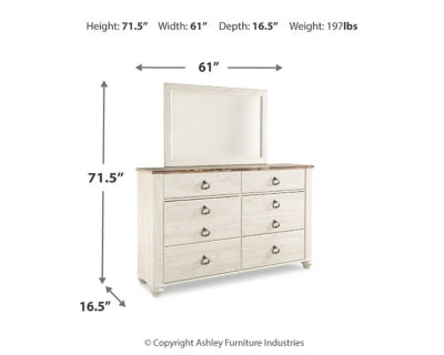 Cómoda y espejo Willowton