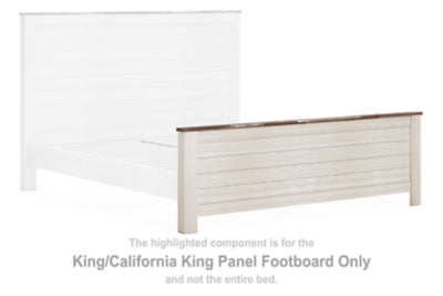 Pie de cama con panel Willowton King/California King