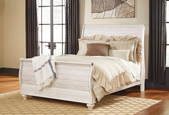 Cabecero de cama estilo trineo Willowton Queen