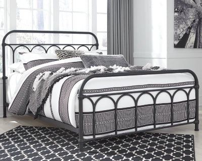 Cama Queen de metal Nashburg