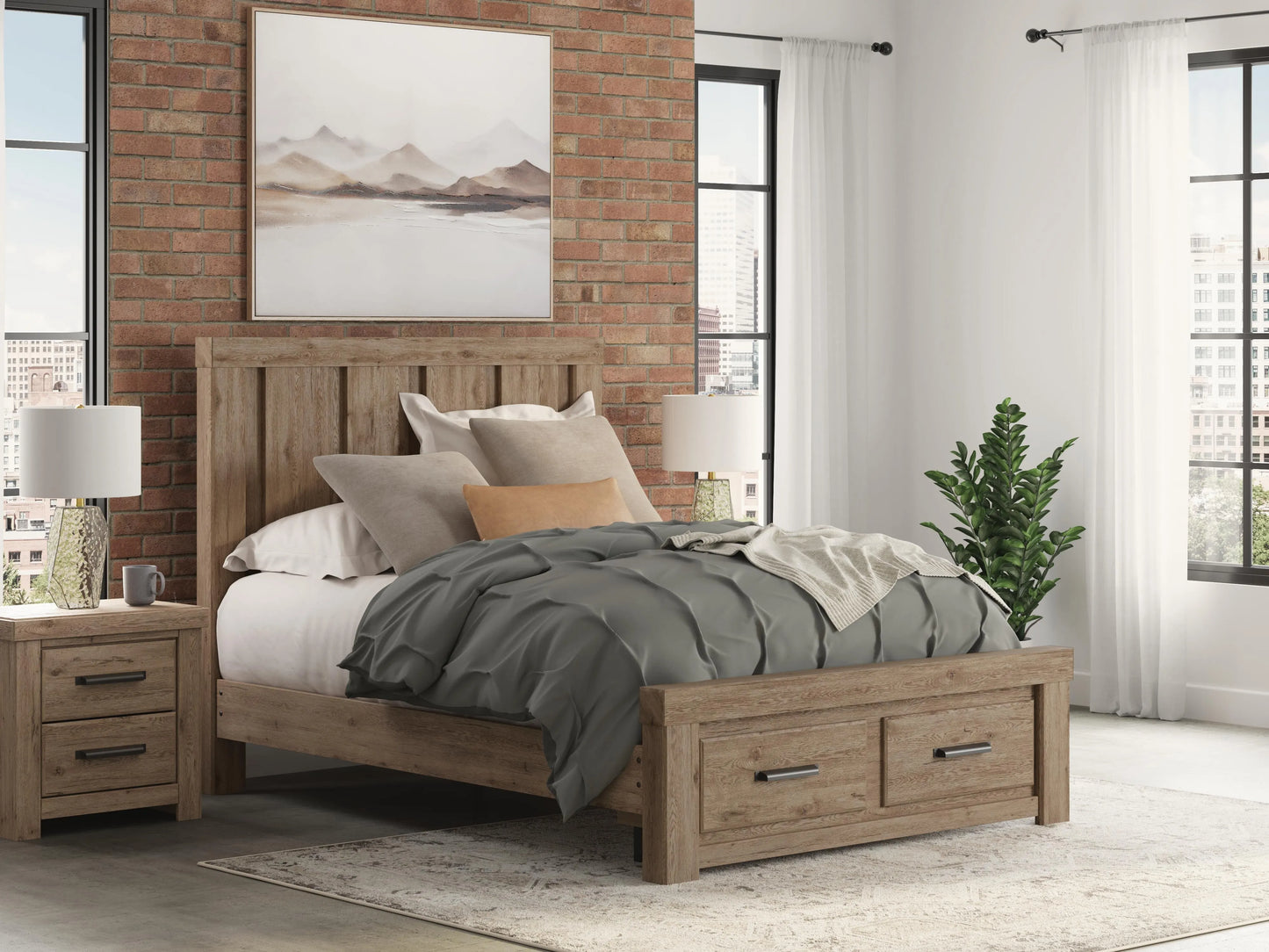 Garistyn Queen Panel Storage Bed