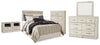 Bellaby Queen Panel Headboard, Dresser, Mirror, Chest and 2 Nightstands