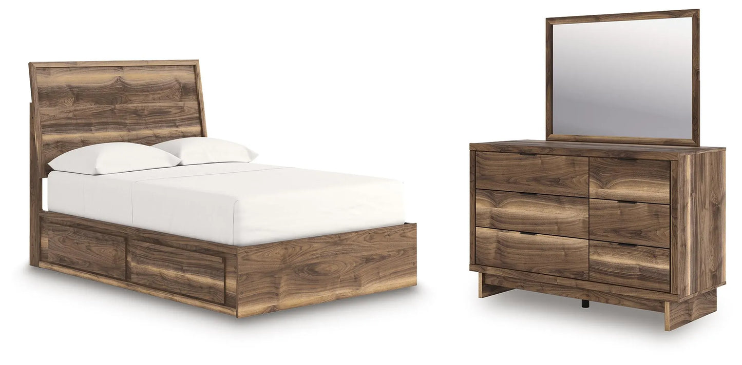 Zadilyn Full Panel Storage Bed, Dresser and Mirror