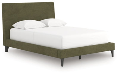 Cama tapizada Zadilyn Queen con listones enrollables