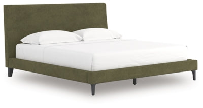 Cama tapizada Zadilyn California King con láminas enrollables