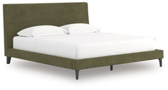 Cama tapizada Zadilyn California King con láminas enrollables