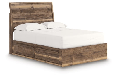 Cama Zadilyn de tamaño completo con paneles y almacenamiento