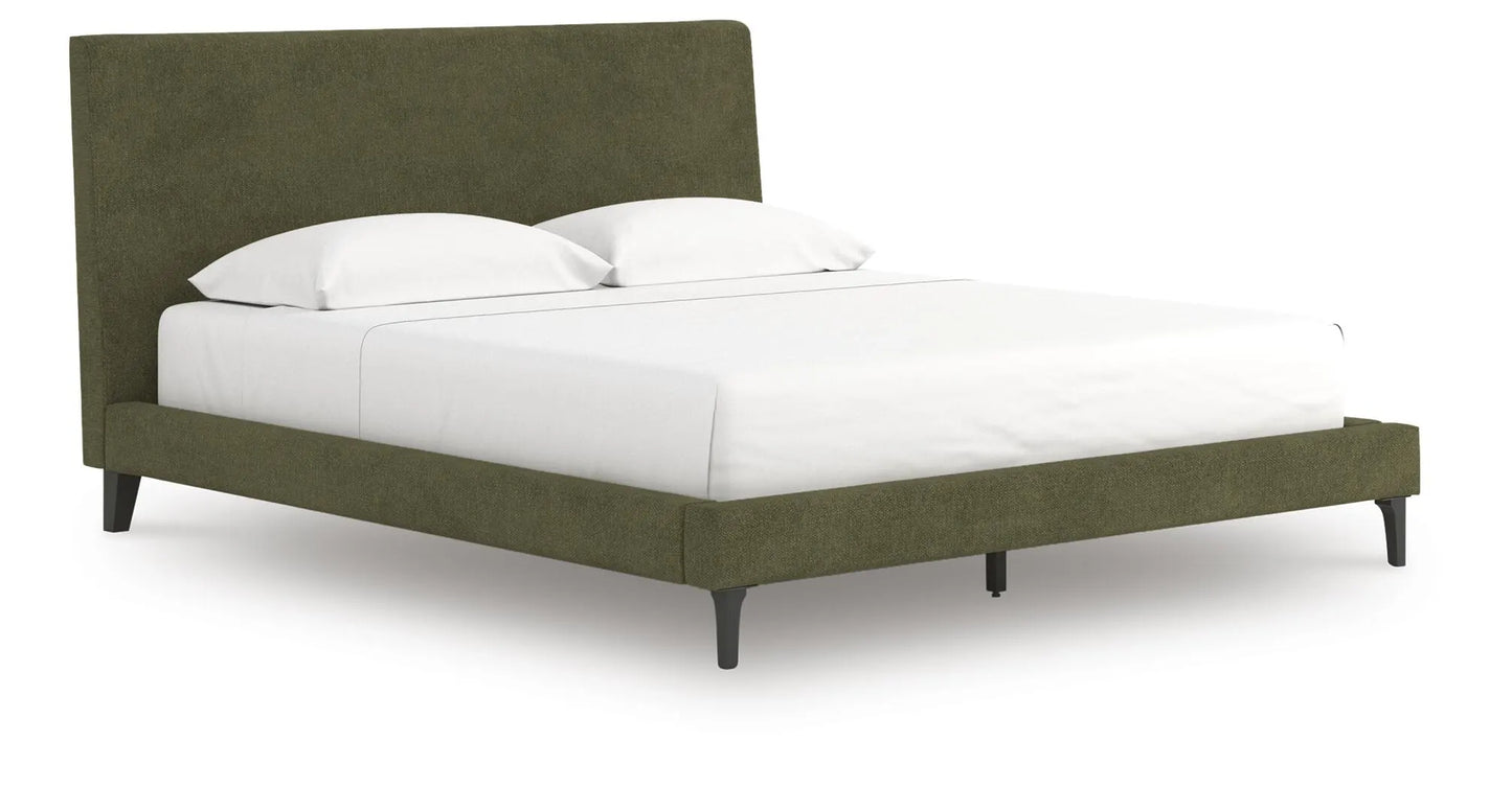 Cama tapizada Zadilyn California King con láminas enrollables