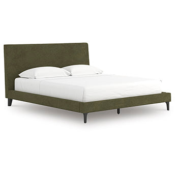Cama tapizada Zadilyn California King con láminas enrollables