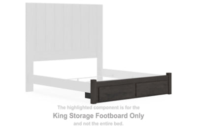 Pie de cama con almacenamiento Parlayon King