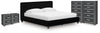Birmonton King Upholstered Bed, 2 Chests and 2 Nightstands
